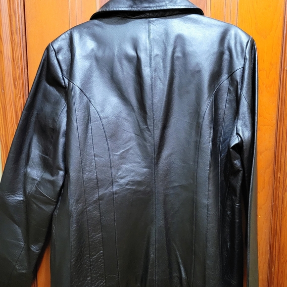 Womens East 5th Black Leather Jacket - Picture 3 of 6